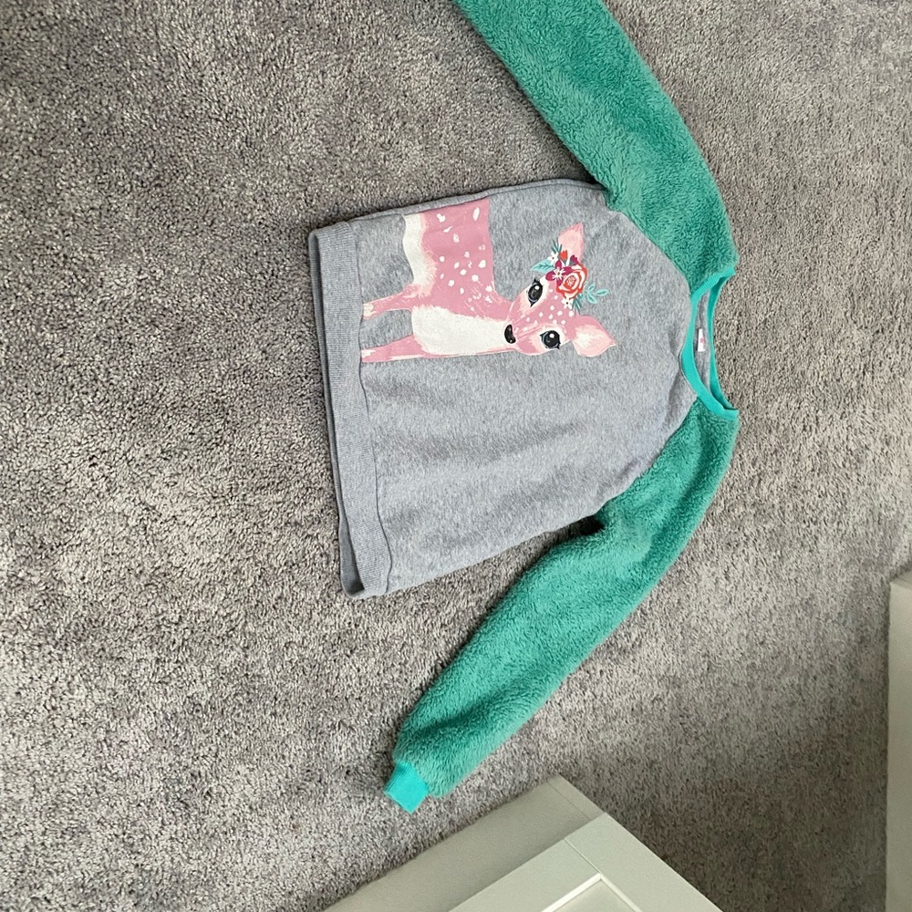 Fab Kids Little Deer Crew Neck Sweatshirt